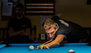 Rado Doroslovac (BK Ilirija) na poti do zmage v prvem kolu.