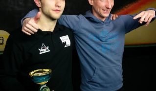 Zmagovalec turnirja s predsednikom BK Ilirija, Mitjo Gradišnikom.