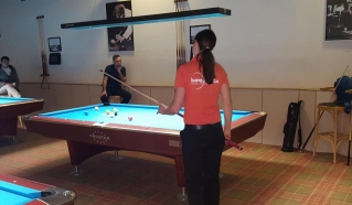 Polfinale: Jurij Potočnik (BK Kaval Premium) in Ana Gradišnik (BK Gomes).